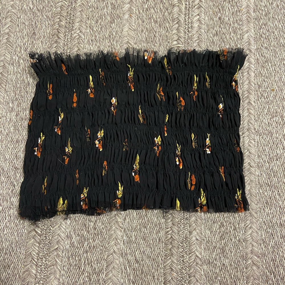 Urban Outfitters frayed hem strapless top